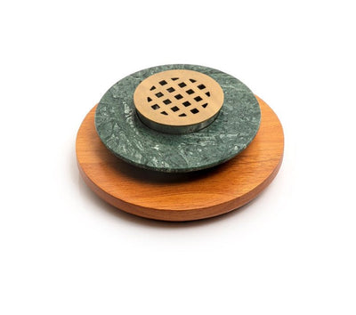 Green round Marble Mabkhar