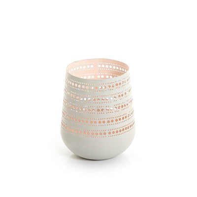 White Metal Candle Holder
