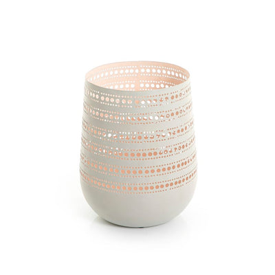 White Metal Candle Holder