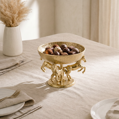 Metal bowl with base