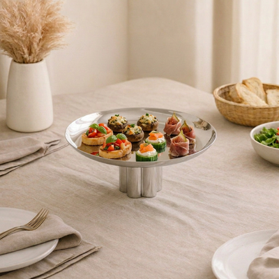 Critical metal stand- silver large