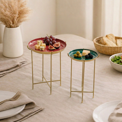 Set OF 2 Metal Stands
