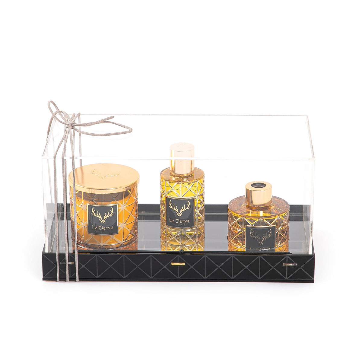 MINI HAZEL - REED DIFFUSER, HOME SPRAY & CANDLE With acrylic - CASCADES