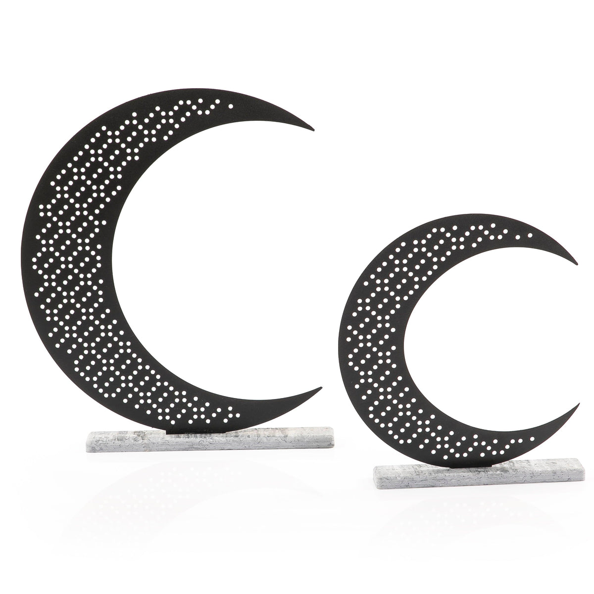 Set of 2 crescent moon metal stand - CASCADES
