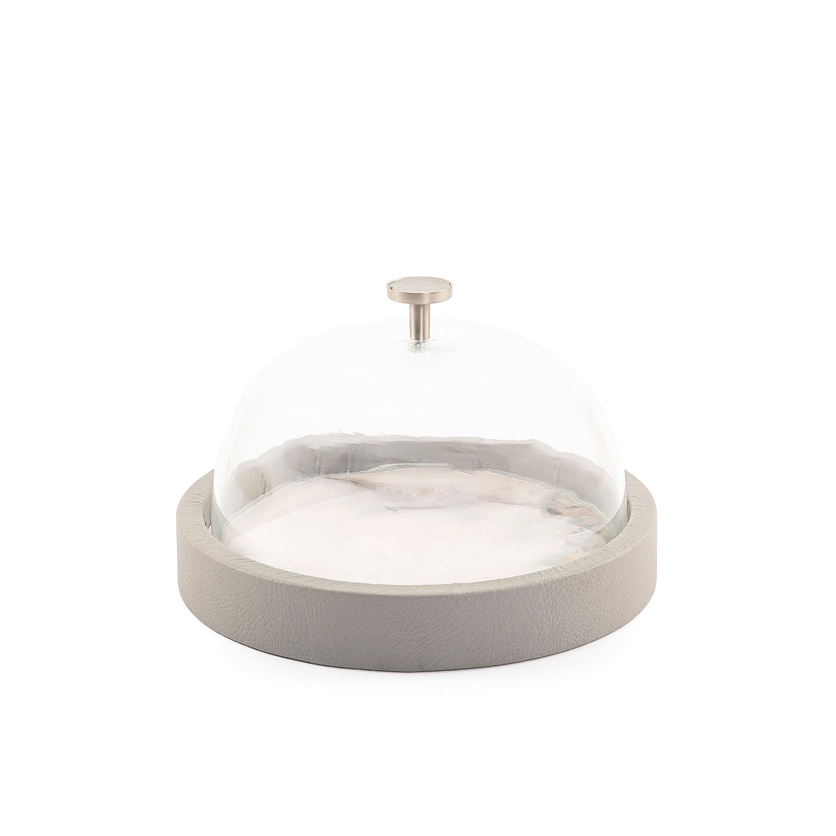 Leather Plate with glass cover - CASCADES