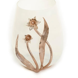 Glass jar with metal base - CASCADES