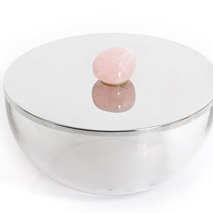Metal and glass jar with cover - CASCADES