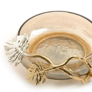 Metal and glass bowl - CASCADES