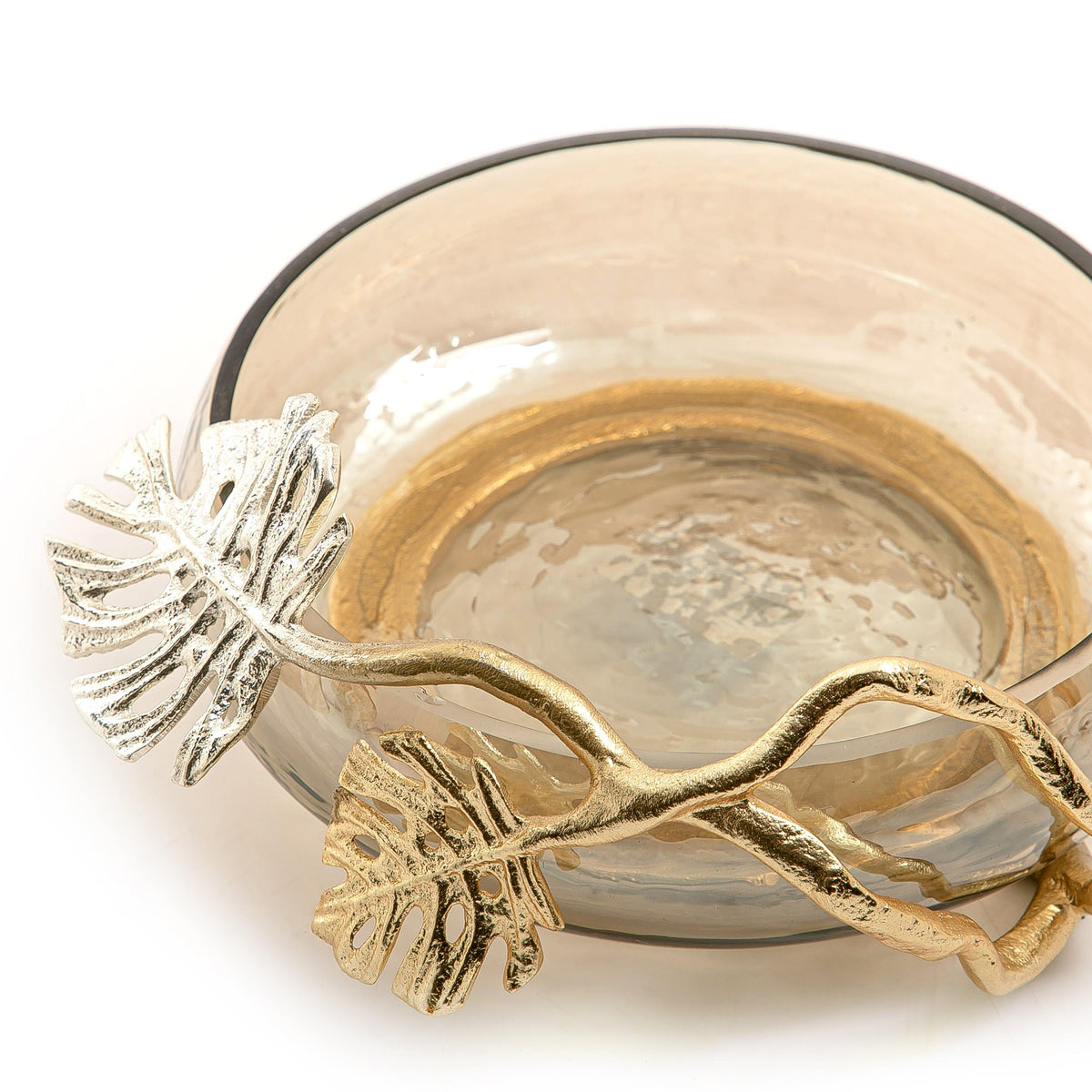 Metal and glass bowl - CASCADES