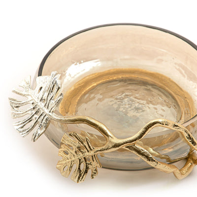 Metal and glass bowl - CASCADES