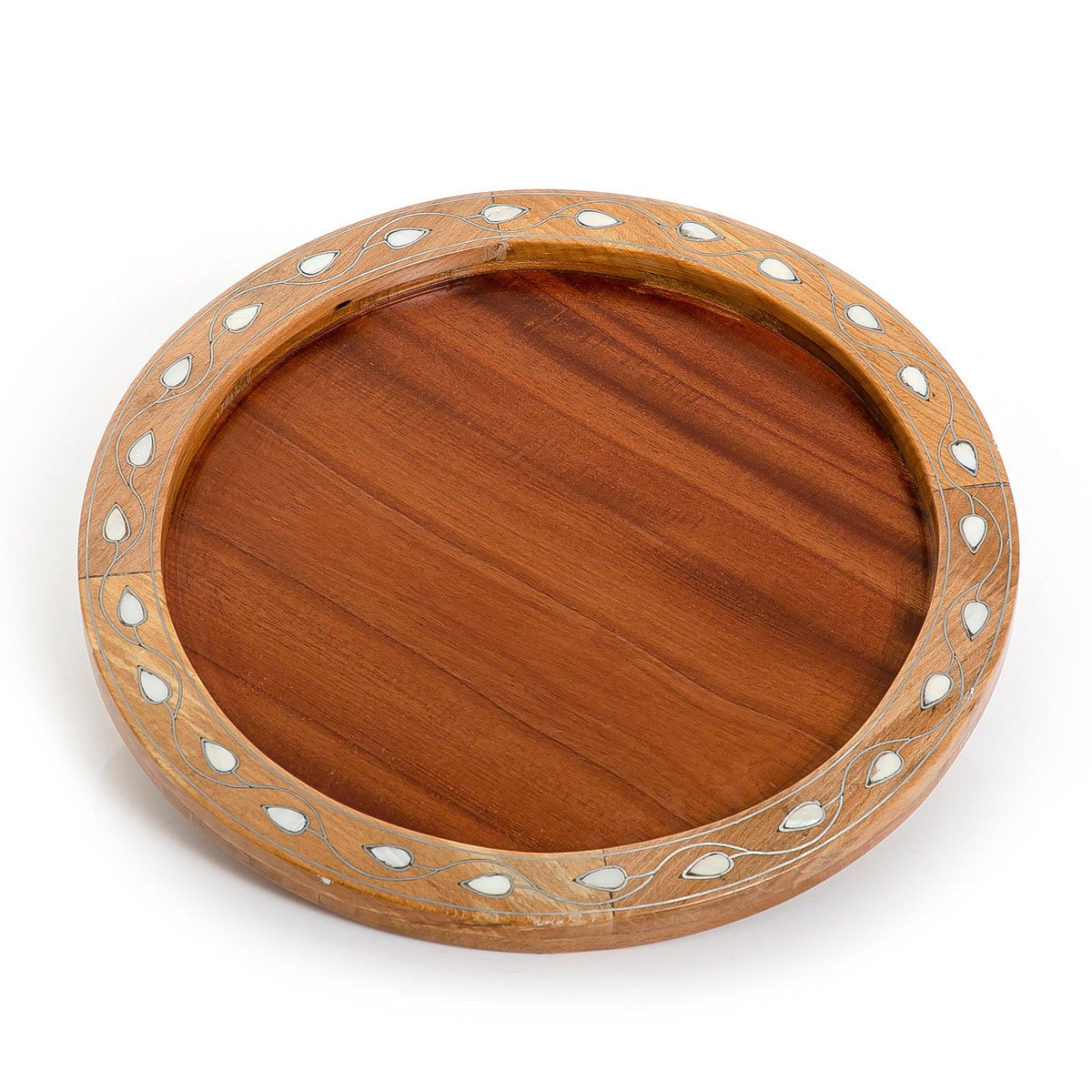 Wooden tray with mother of pearl - CASCADES