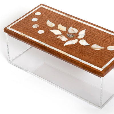 Acrylic box with wooden cover - CASCADES