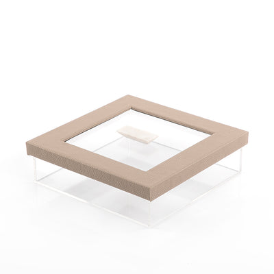 Acrylic box with leather cover