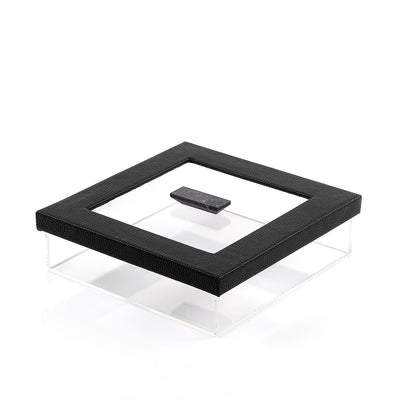 Acrylic box with leather cover