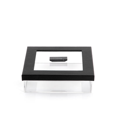 Acrylic box with leather cover