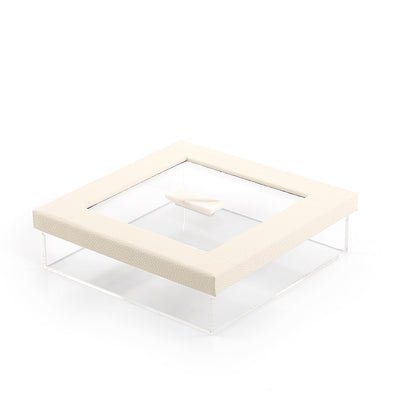 Acrylic box with leather cover
