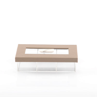 Acrylic box with leather cover