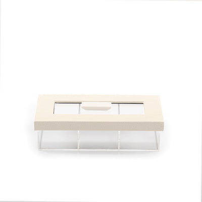 Acrylic box with leather cover