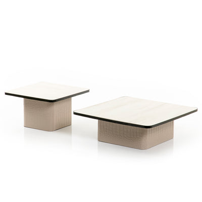 Set of 2 Leather With marble Stand