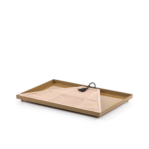 Foldable rattan cover with metal tray - CASCADES
