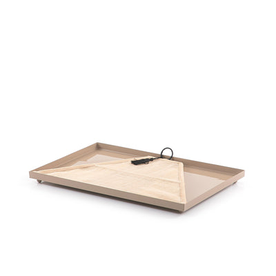 Foldable rattan cover with metal tray - CASCADES