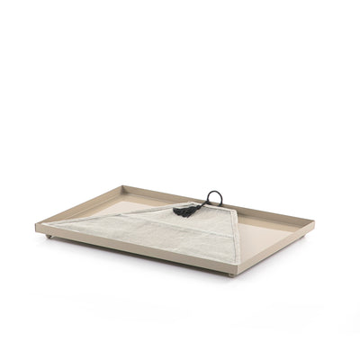 Foldable rattan cover with metal tray