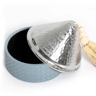 Metal plate with cover and Leather base