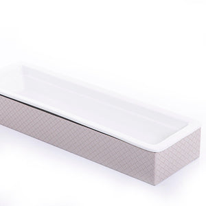 Ceramic plate with leather base - CASCADES