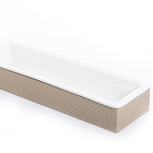 Ceramic plate with leather base - CASCADES