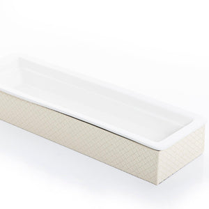 Ceramic plate with leather base - CASCADES