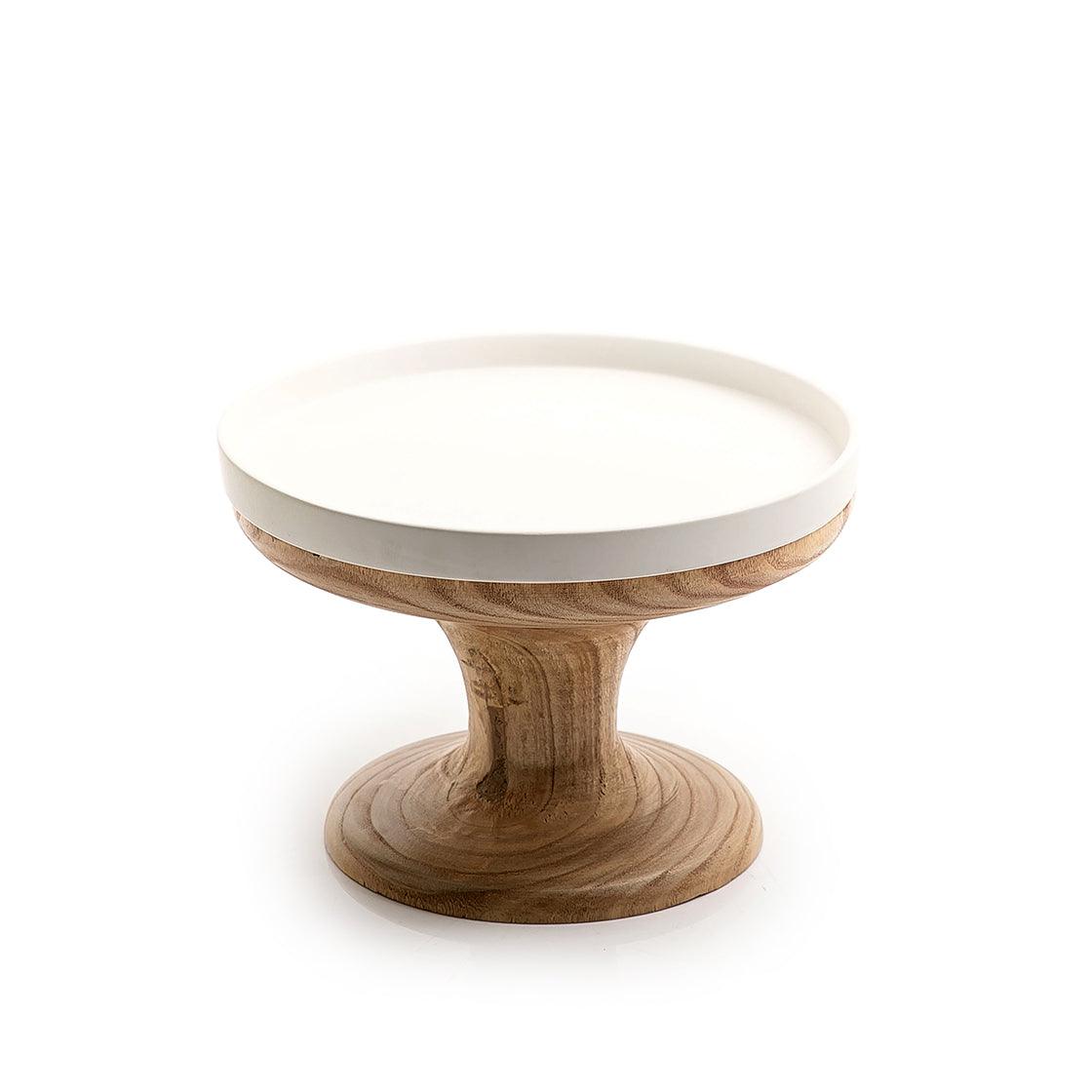 Ceramic stand with wooden base - CASCADES