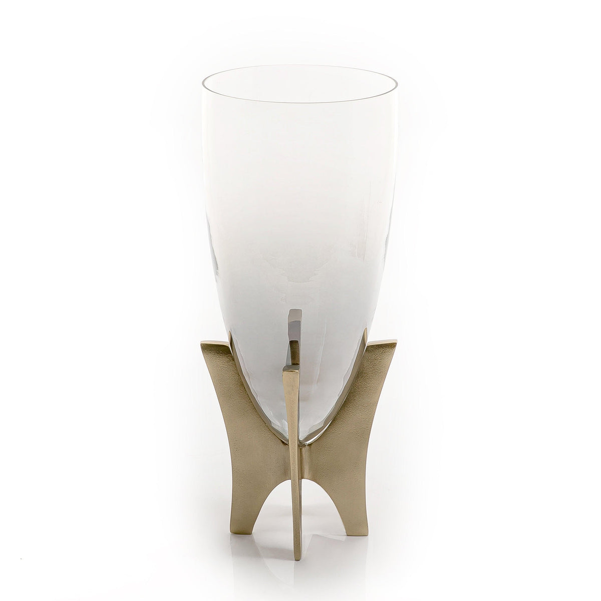 Glass and metal vase large size - CASCADES