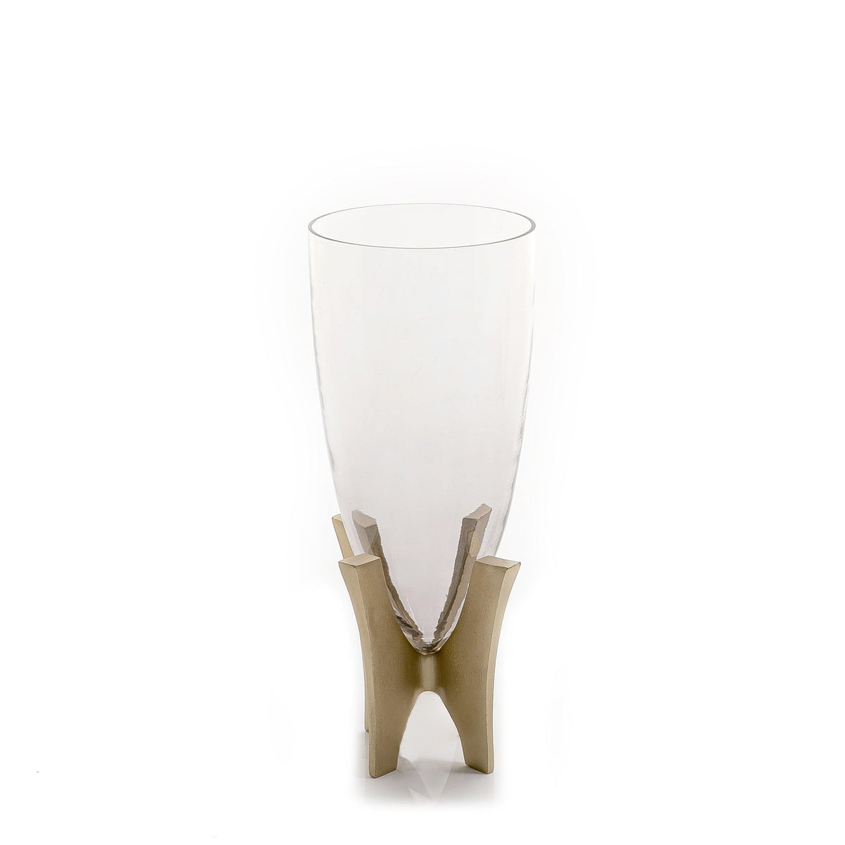Glass and metal vase small size - CASCADES
