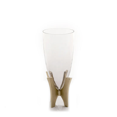 Glass and metal vase small size - CASCADES
