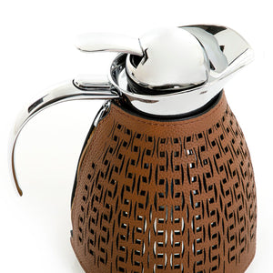 Metal thermos with leather cover - CASCADES